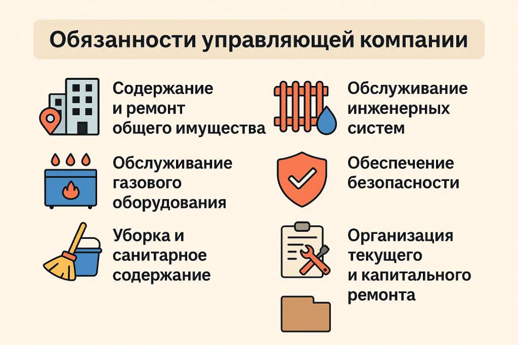 Обязаности управляющей компании