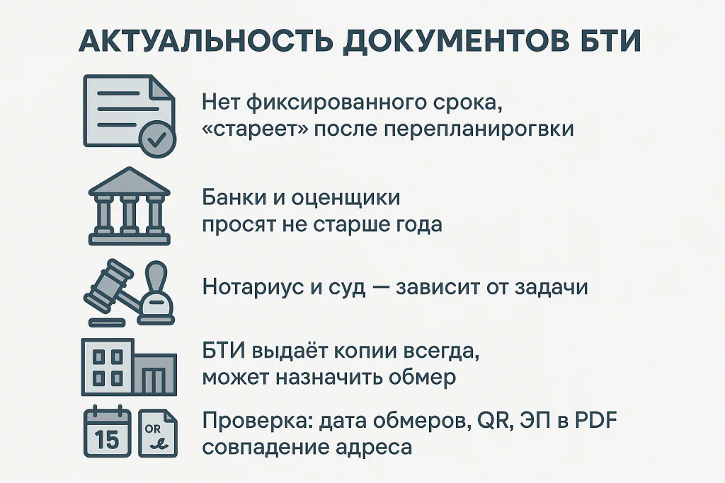 Актуальность, срок действия