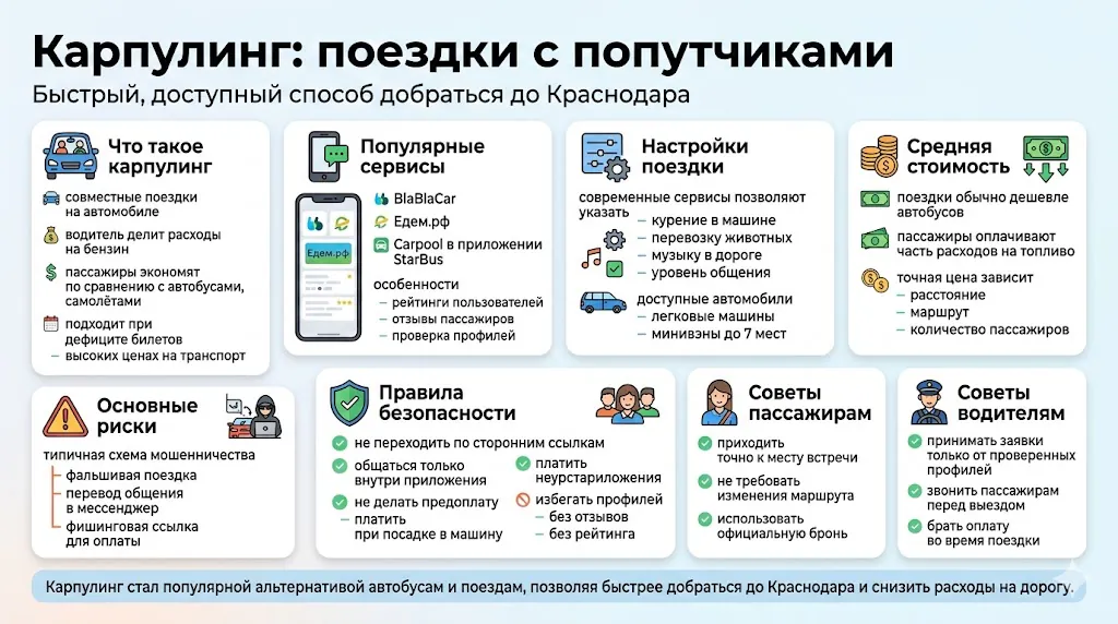 Карпулинг: поездки с попутчиками