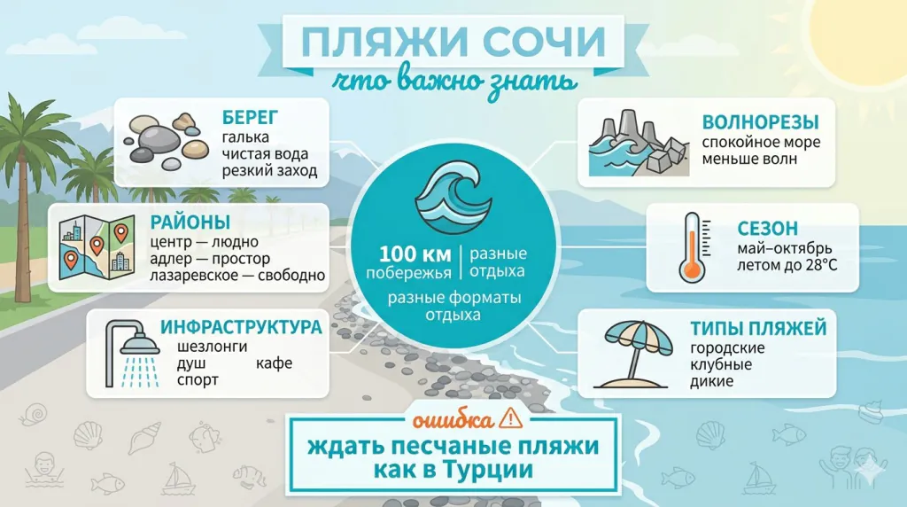Особенности пляжного отдыха в Сочи