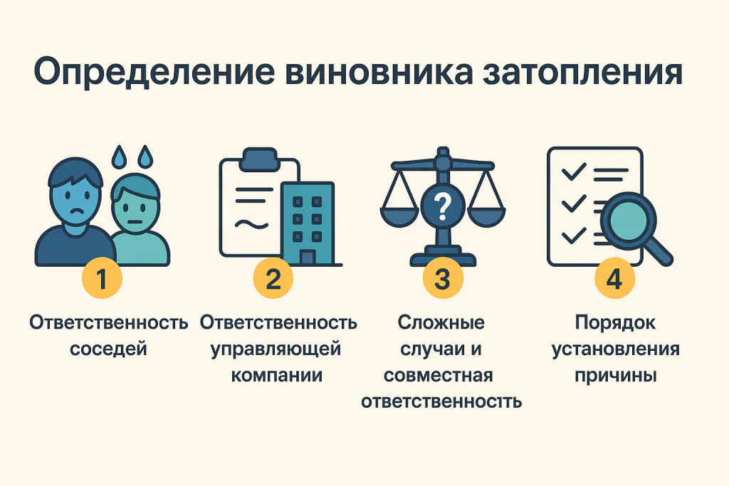Определение виновника затопления