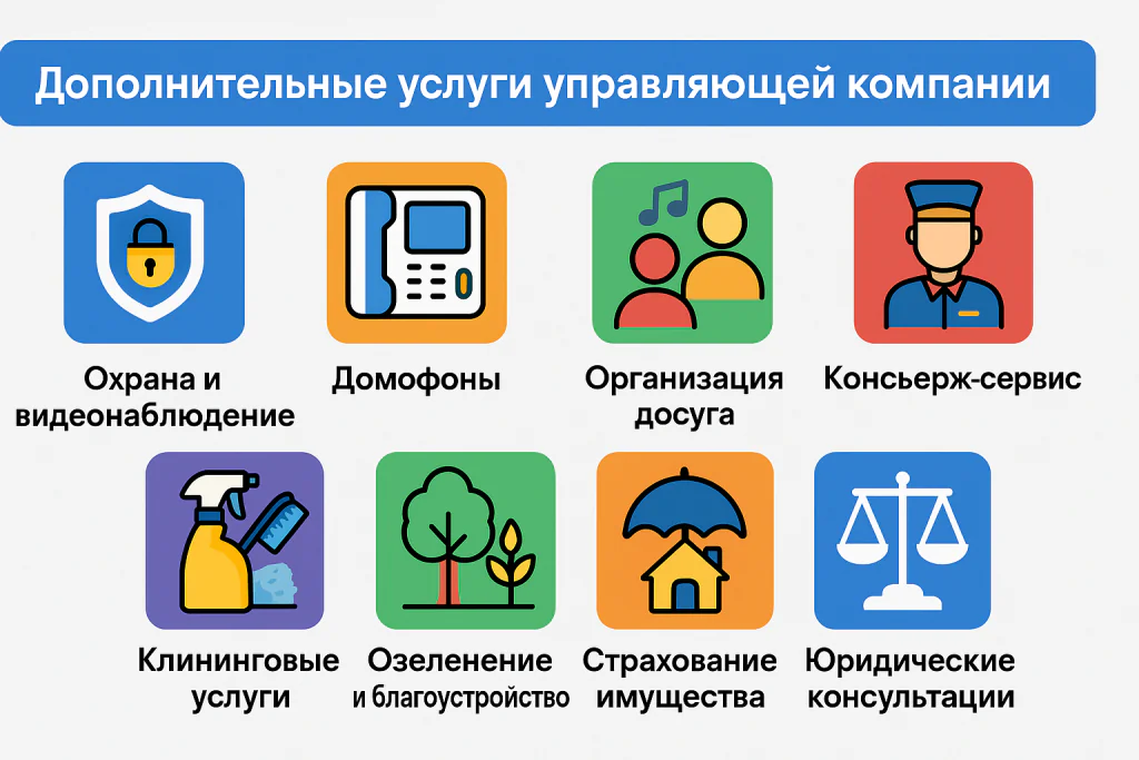Дополнительные услуги управляющей компании