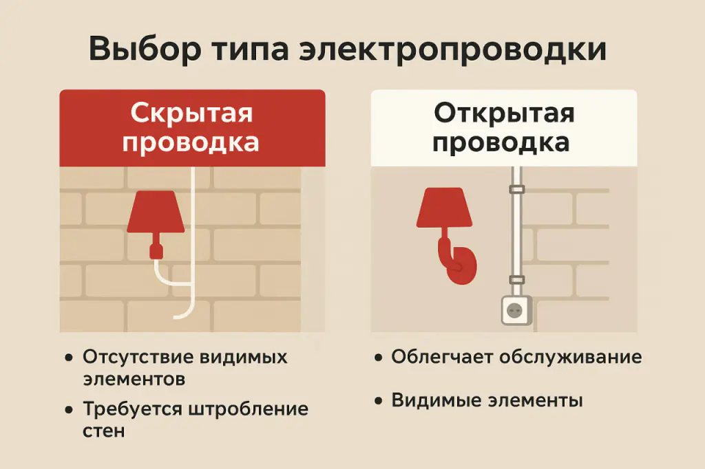Выбор типа проводки
