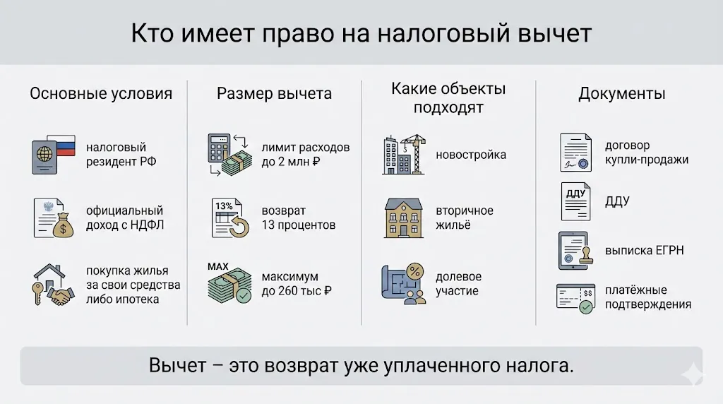 Кто имеет право на налоговый вычет