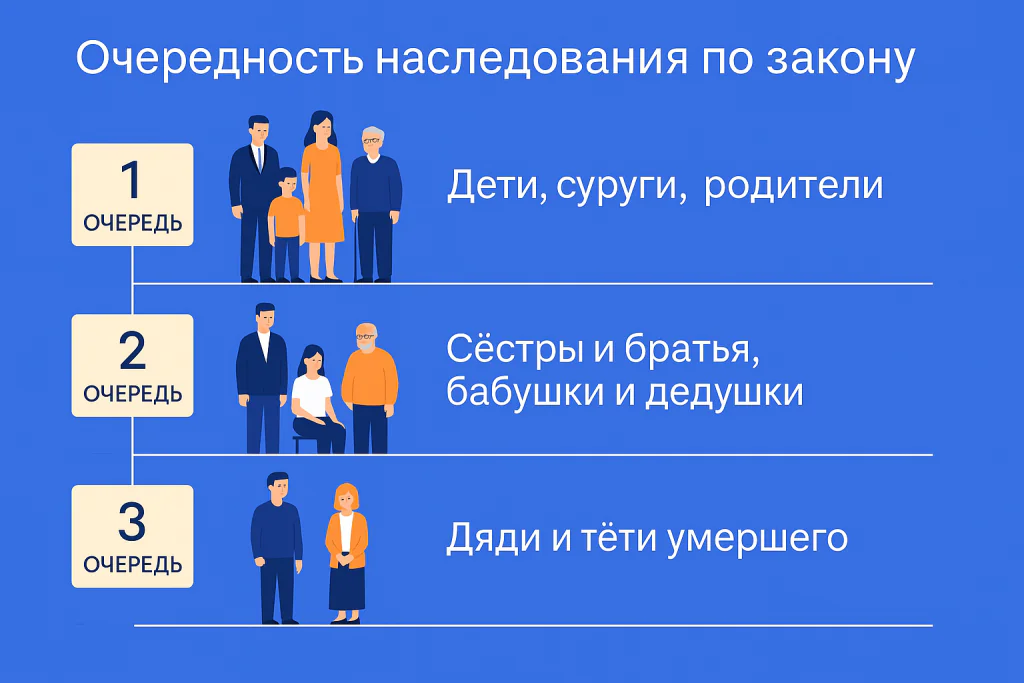 Инфографика очередность наследования по закону